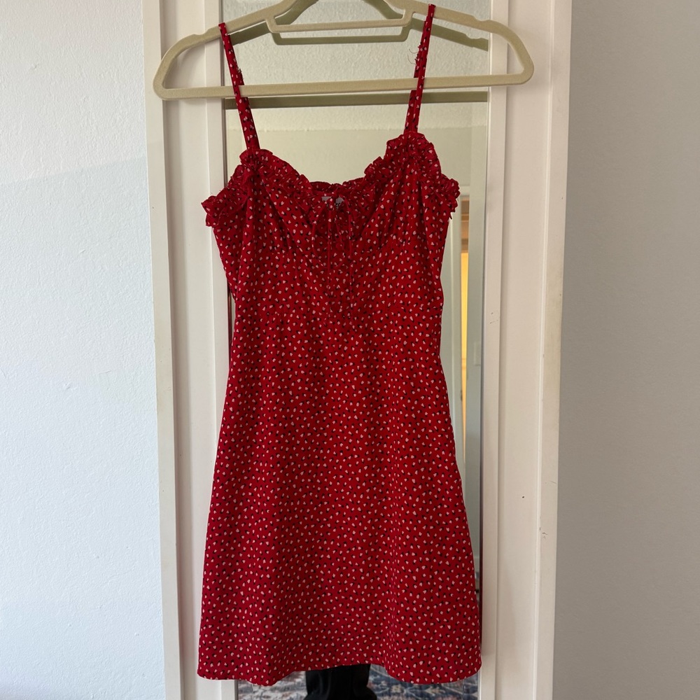 Princess Polly Red Mini Dress with White Dots
